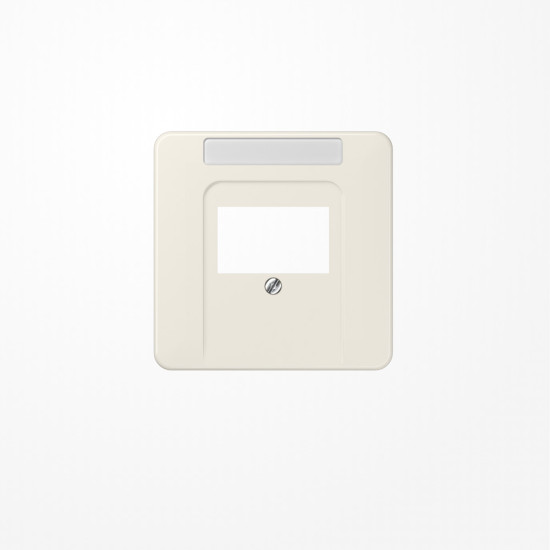 Jung 569TNA Abdeckung für TAE-Anschlussdosen, 1fach, mit Schriftfeld, Serie CD, weiß