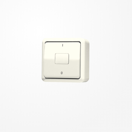 Jung 602A Wippschalter, Aus 2-pol., 10 AX 250 V ~, AP 600, weiß