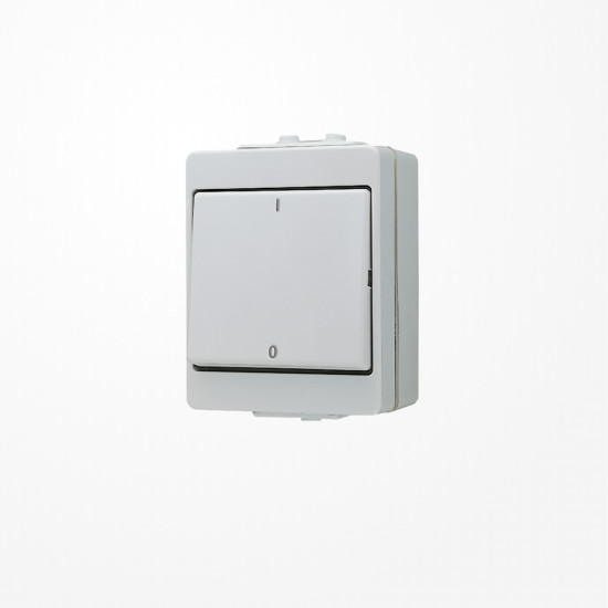 Jung 603W Wippschalter, Aus 3-pol.,  AX 400 V ~, IP 44, WG 600