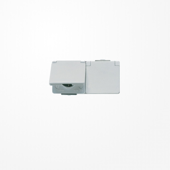 Jung 622WW SCHUKO-Zweifach-Steckdose 250 V ~, Schraubklemmen, waagerecht, IP 44, WG 600