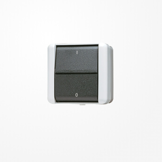 Jung 803W Wippschalter, Aus 3-pol.,  AX 400 V ~, IP 44, WG 800