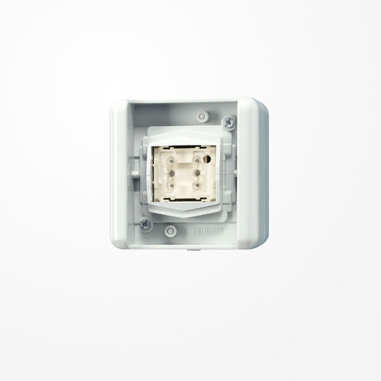 Jung 8471.02LEDW KNX Taster BA  Mittenstellung  1fach, WG 800