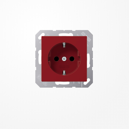 Jung A1520BFRT SCHUKO-Steckdose, 16 A 250 V ~, Thermoplast, Serie A, rot
