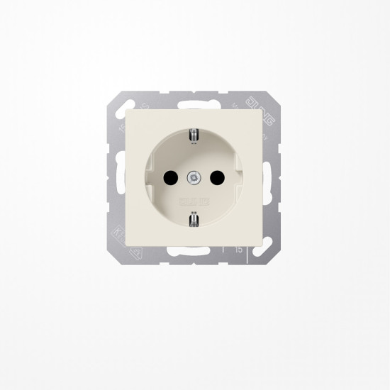 Jung A1520KI SCHUKO-Steckdose, 16 A 250 V ~, SAFETY+, Duroplast, Serie AS, weiß