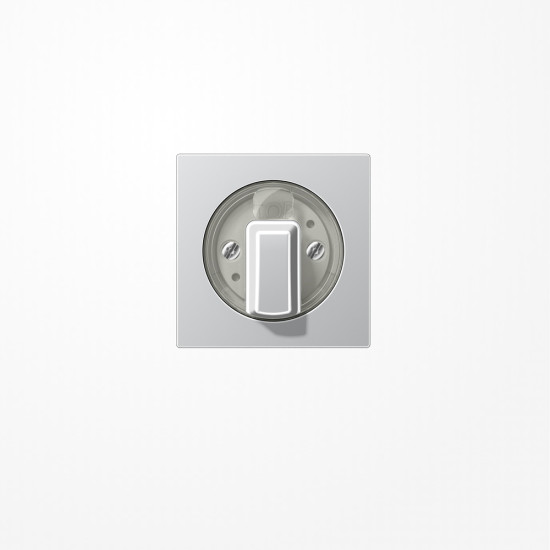 Jung A1541AL Abdeckung für Drehschalter, Duroplast lackiert, Serie A, aluminium