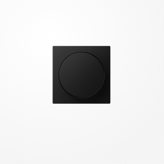 Jung A1740BFSWM Abdeckung mit Drehknopf, Thermoplast lackiert, Serie A, graphitschwarz matt