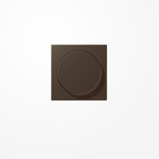 Jung A1740MO Abdeckung mit Drehknopf, Duroplast lackiert, Serie A, mokka