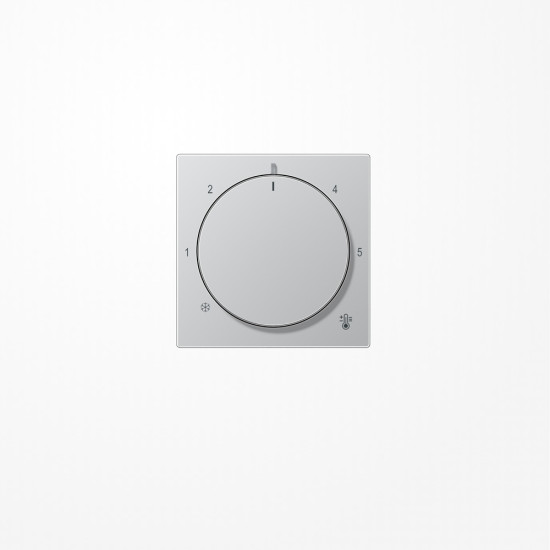 Jung A1749BFAL Abdeckung für Thermostat, Thermoplast lackiert, Serie A, aluminium