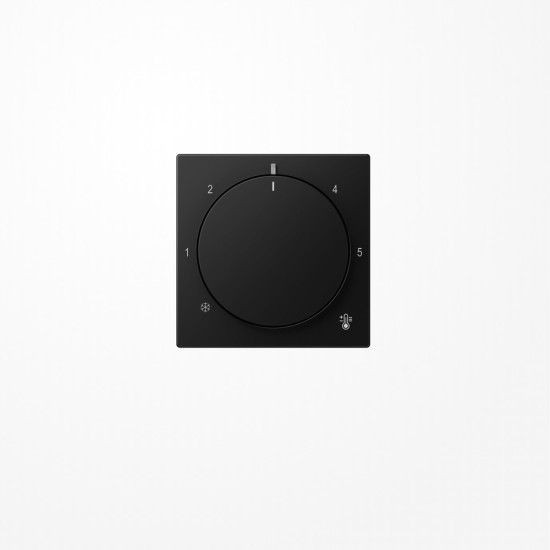 Jung A1749BFSWM Abdeckung für Thermostat, Thermoplast lackiert, Serie A, graphitschwarz matt