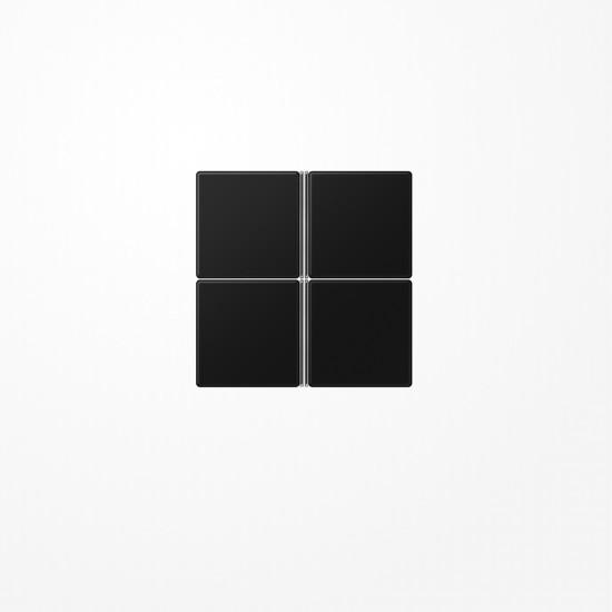 Jung A404TSASWM Tastensatz 4fach, F40, Serie A, graphitschwarz matt