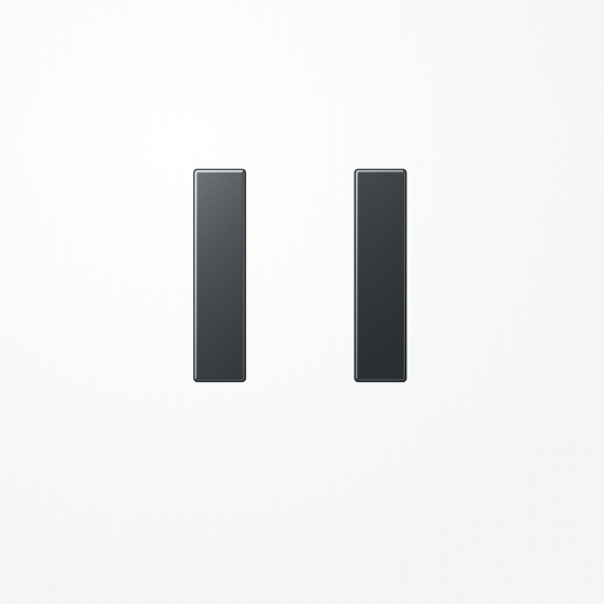 Jung A501TSAANM Tastensatz 1fach, F50, Serie A, anthrazit matt