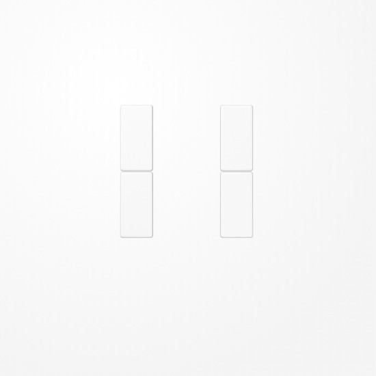 Jung A502TSAWW Tastensatz 2fach, F50, Serie AS/A, alpinweiß