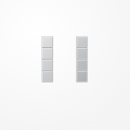 Jung A504TSAAL Tastensatz 4fach, F50, Serie A, aluminium