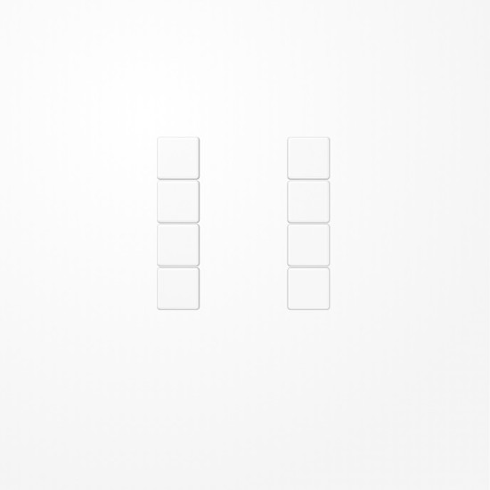 Jung A504TSAWW Tastensatz 4fach, F50, Serie AS/A, alpinweiß