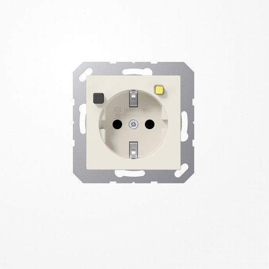 Jung A5520.30 FI-SCHUKO-Steckdose (RCD) 30 mA, Serie AS, weiß