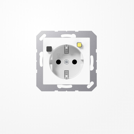 Jung A5520.30WW FI-SCHUKO-Steckdose (RCD) 30 mA, Serie AS/A, alpinweiß