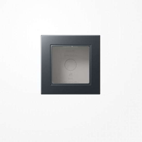 Jung A5581BFAANM Aufputz-Kappe 1fach, Thermoplast lackiert, Serie A, anthrazit matt