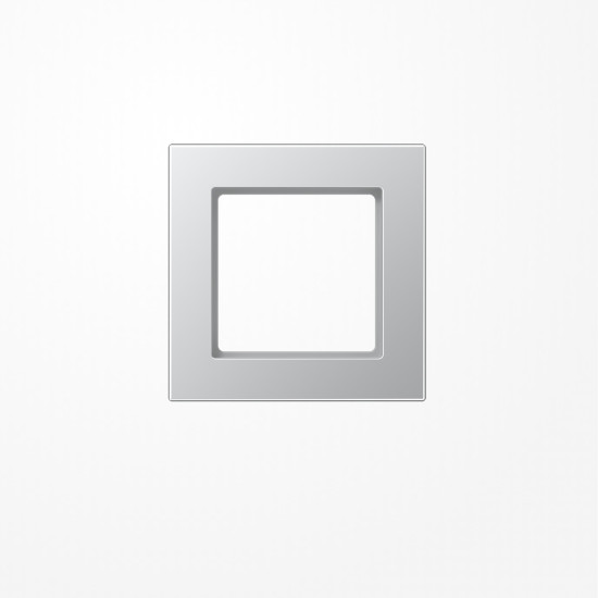 Jung A5581BFAL Rahmen 1fach, senkrechte und waagerechte Montage, Thermoplast lackiert, A 550, aluminium