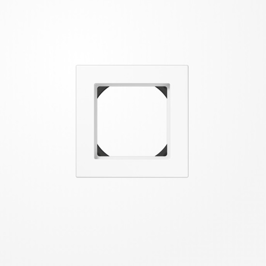 Jung A5581HBFWW Rahmen 28 mm Aufbauhöhe 1fach, senkrechte und waagerechte Montage, Thermoplast, A 550, alpinweiß