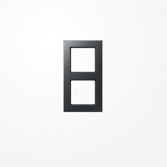 Jung A5582BFANM Rahmen 2fach, senkrechte und waagerechte Montage, Thermoplast lackiert, A 550, anthrazit matt