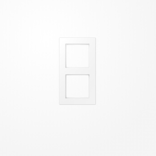 Jung A5582BFWWM Rahmen 2fach, senkrechte und waagerechte Montage, Thermoplast lackiert, A 550, schneeweiß matt