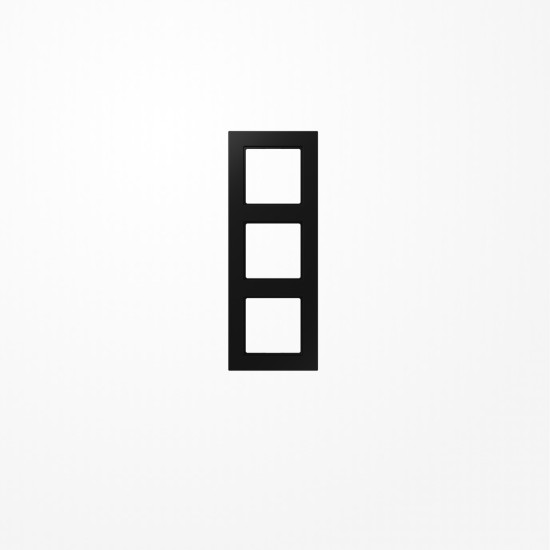 Jung A5583BFSWM Rahmen 3fach, senkrechte und waagerechte Montage, Thermoplast lackiert, A 550, graphitschwarz matt