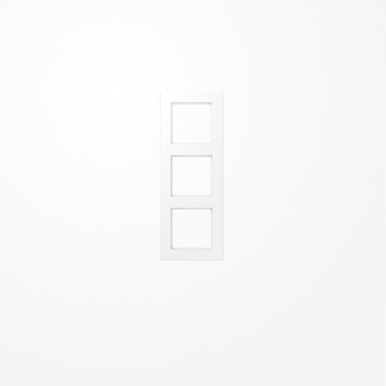 Jung A5583BFWWM Rahmen 3fach, senkrechte und waagerechte Montage, Thermoplast lackiert, A 550, schneeweiß matt