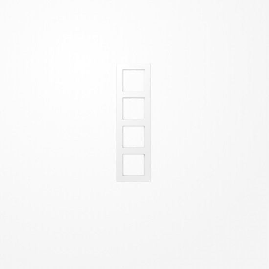 Jung A5584BFWWM Rahmen 4fach, senkrechte und waagerechte Montage, Thermoplast lackiert, A 550, schneeweiß matt