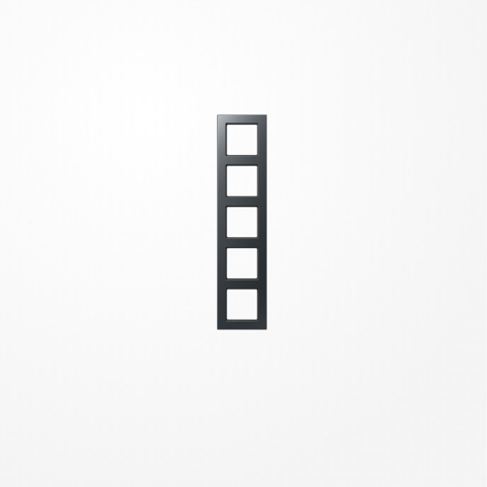 Jung A5585BFANM Rahmen 5fach, senkrechte und waagerechte Montage, Thermoplast lackiert, A 550, anthrazit matt