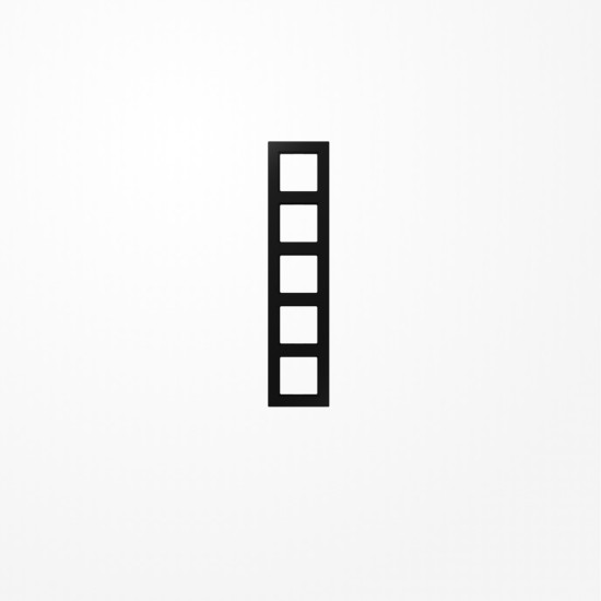 Jung A5585BFSWM Rahmen 5fach, senkrechte und waagerechte Montage, Thermoplast lackiert, A 550, graphitschwarz matt