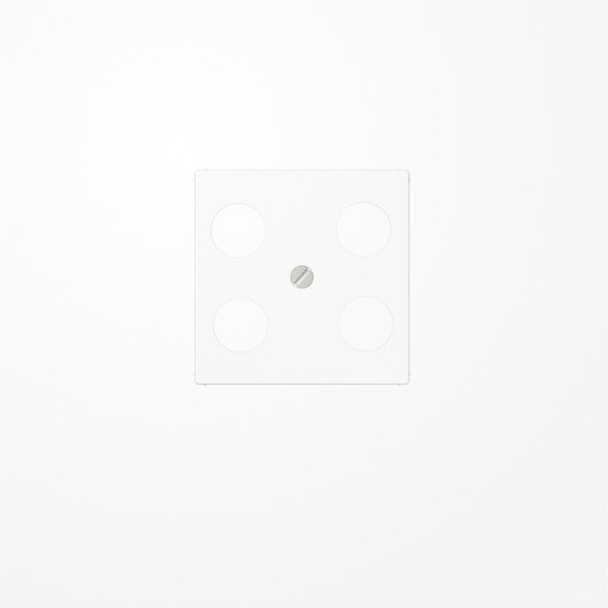 Jung A561-4SAT1WW Abdeckung für 4-Loch SAT-TV-Steckdose (Hirschmann) 1fach, Thermoplast, Serie AS/A, alpinweiß