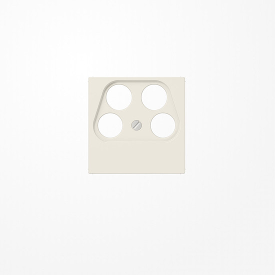 Jung A561-4SAT2 Abdeckung für 4-Loch SAT-TV-Steckdose (Axing) 4fach, Thermoplast, Serie AS, weiß