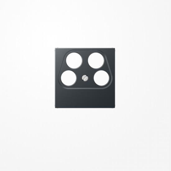 Jung A561-4SAT2ANM Abdeckung für 4-Loch SAT-TV-Steckdose (Axing) 4fach, Thermoplast lackiert, Serie A, anthrazit matt