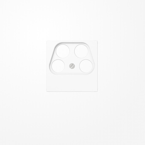 Jung A561-4SAT2WW Abdeckung für 4-Loch SAT-TV-Steckdose (Axing) 4fach, Thermoplast, Serie AS/A, alpinweiß