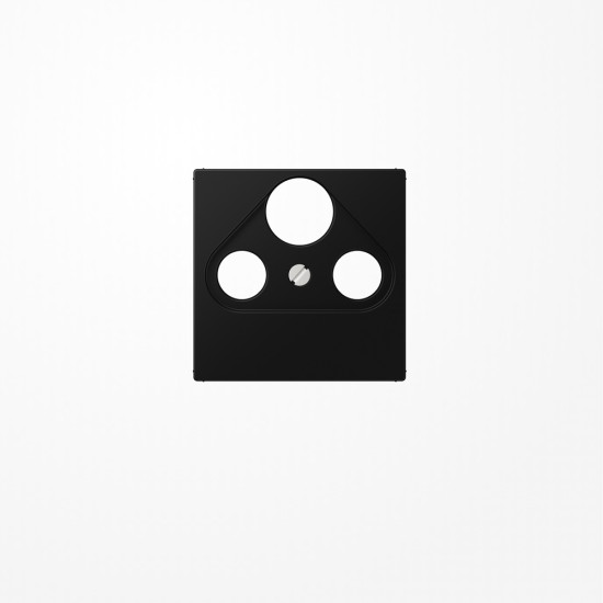 Jung A561BFPLSATSWM Abdeckung für Universal-Sat/BK-Dosen 1fach, Thermoplast lackiert, Serie A, graphitschwarz matt