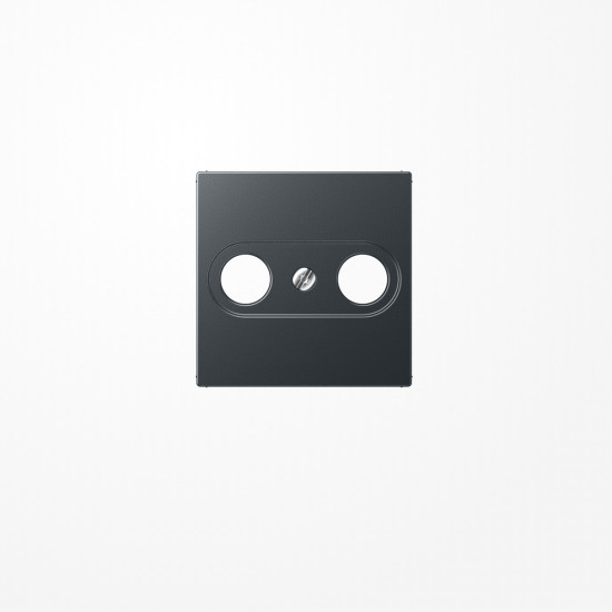 Jung A561BFPLTVANM Abdeckung für Antennendosen 1fach, Thermoplast lackiert, Serie A, anthrazit matt