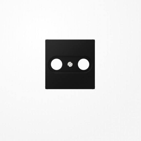 Jung A561BFPLTVSWM Abdeckung für Antennendosen 1fach, Thermoplast lackiert, Serie A, graphitschwarz matt