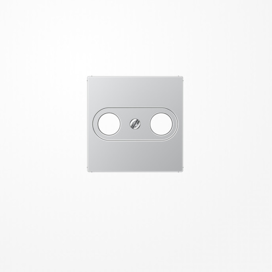 Jung A561PLTVAL Abdeckung für Antennendosen 1fach, Duroplast lackiert, Serie A, aluminium