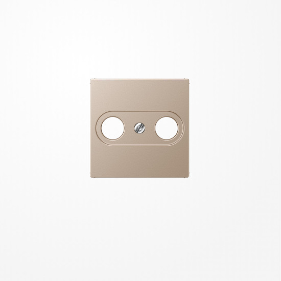 Jung A561PLTVCH Abdeckung für Antennendosen 1fach, Duroplast lackiert, Serie A, champagner