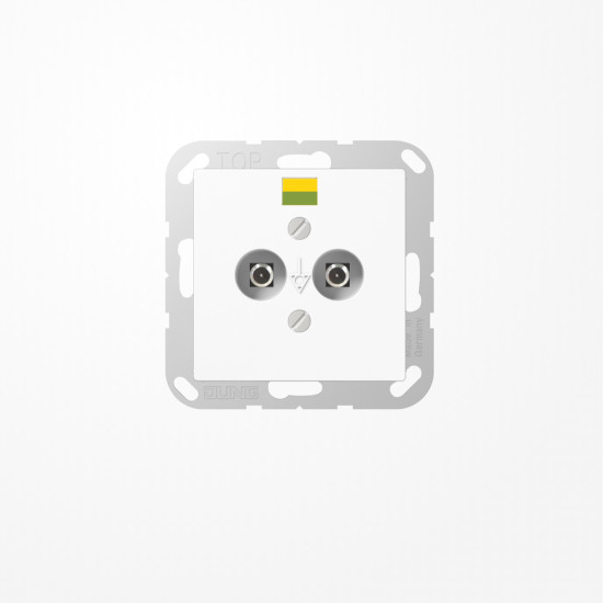 Jung A565-2BFWW Potentialausgleich-Steckdose, Thermoplast, Serie A, alpinweiß