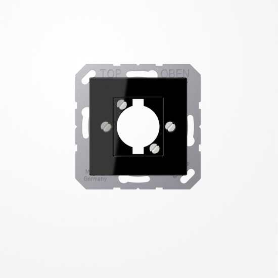 Jung A568-1BFSW Abdeckung für Lautsprecher-Buchse, für XLR-Steckverbinder (D-Serie) 1fach, Thermoplast, Serie A, schwarz