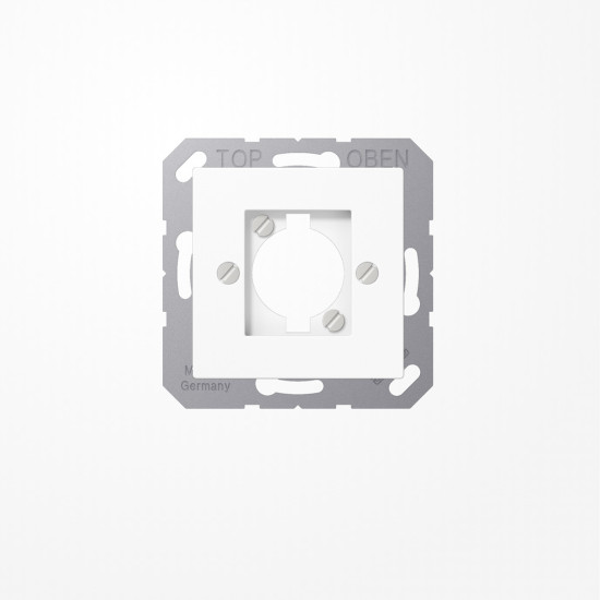 Jung A568-1BFWW Abdeckung für Lautsprecher-Buchse, für XLR-Steckverbinder (D-Serie) 1fach, Thermoplast, Serie AS/A, alpinweiß