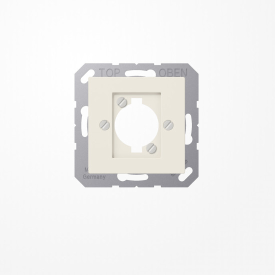 Jung A568BF Abdeckung für XLR-Steckverbinder (P-Serie) 1fach, Thermoplast, Serie AS, weiß