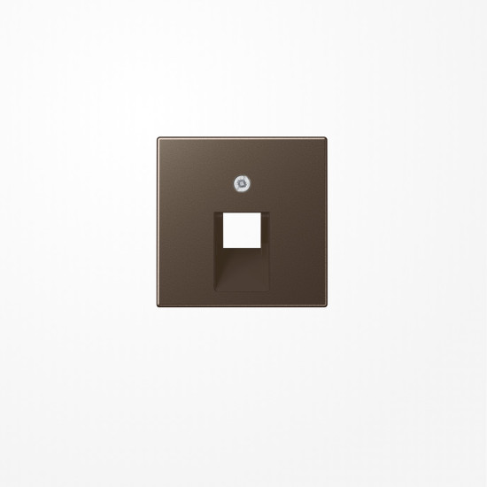 Jung A569-1PLUAMO Abdeckung für IAE/UAE-Anschlussdosen 1x8-polig, Duroplast lackiert, Serie A, mokka