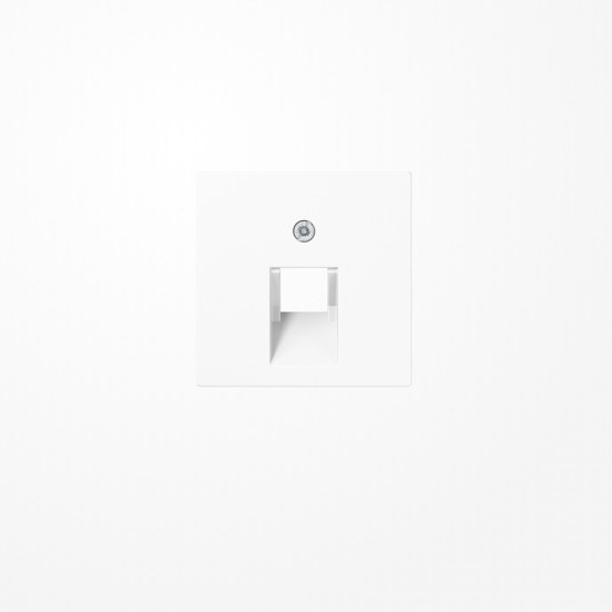 Jung A569-1PLUAWW Abdeckung für IAE/UAE-Anschlussdosen 1x8-polig, Duroplast, Serie AS/A, alpinweiß