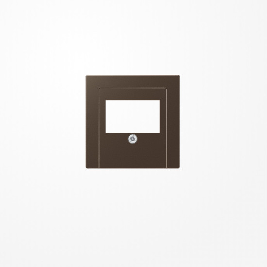 Jung A569PLTMO Abdeckung für TAE-Anschlussdosen 1fach, Duroplast lackiert, Serie A, mokka