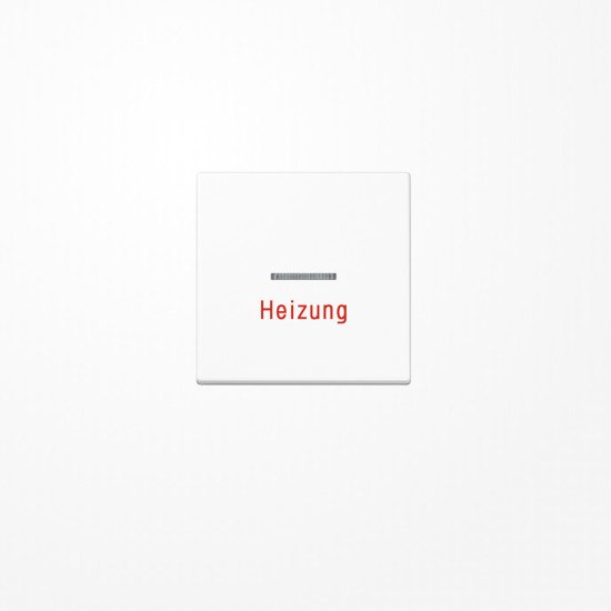 Jung A590BFHWW Wippe mit Lichtleiter, Aufschrift Heizung, Thermoplast, Serie A, alpinweiß