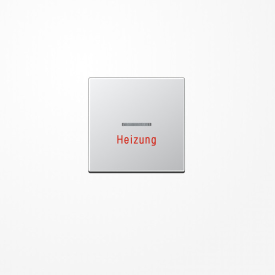 Jung A590HAL Wippe mit Lichtleiter, Aufschrift Heizung, Duroplast lackiert, Serie A, aluminium