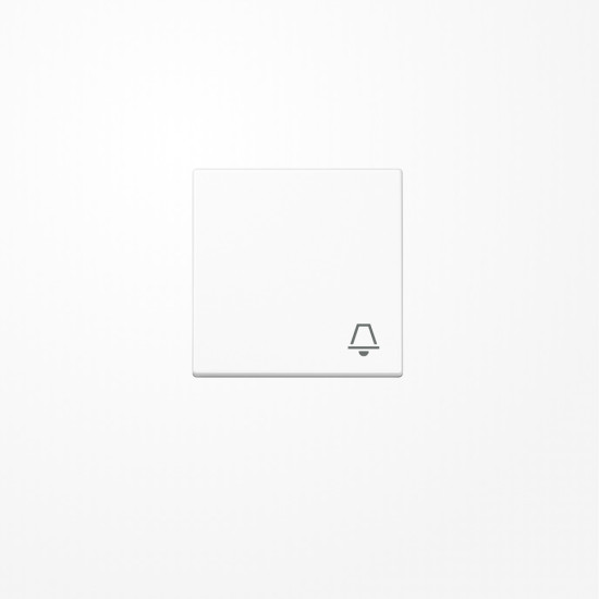 Jung A590KWW Wippe, Symbol Klingel, Duroplast, Serie A, alpinweiß