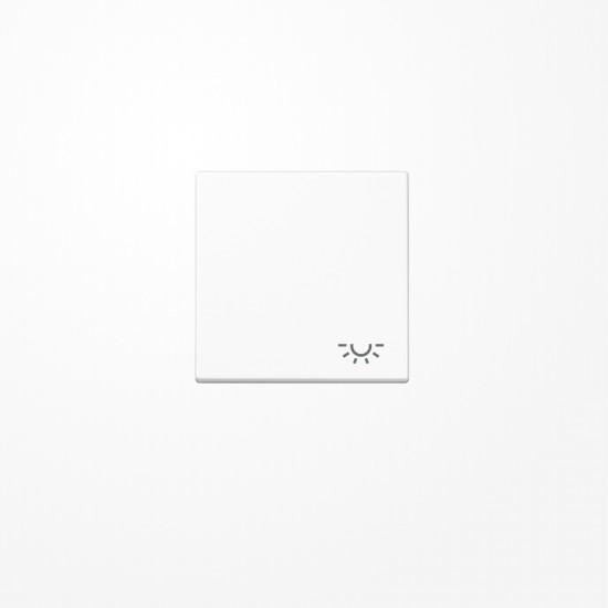 Jung A590LWW Wippe, Symbol Licht, Duroplast, Serie A, alpinweiß